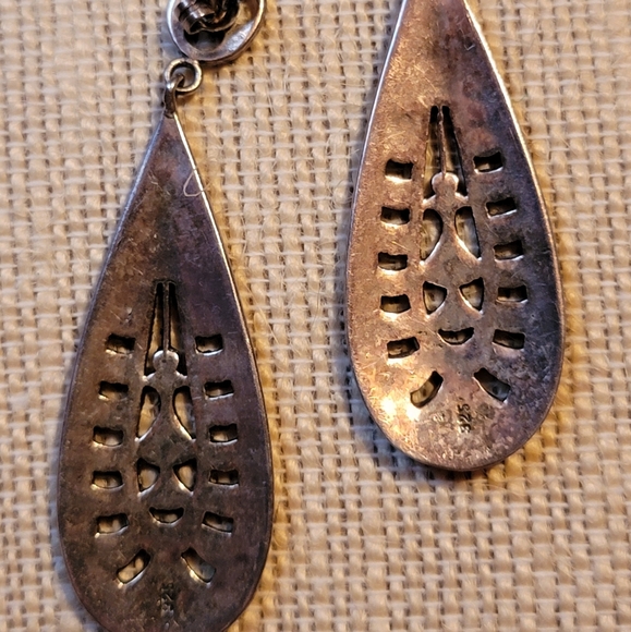 Vintage Art Deco Style Pierced Earrings - Picture 9 of 10